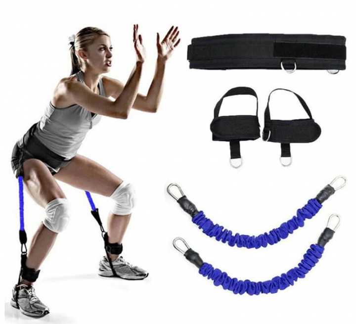 Resistance band for legs, Blue in the group Sport, leisure & Hobby / Exercise equipment / Exercise accessories at TP E-commerce Nordic AB (38-83692)