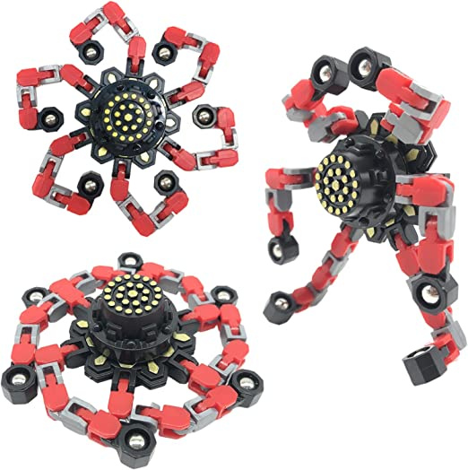 Fidget Spinner som kan förvandlas till en robotleksak (röd) in the group TOYS, KIDS & BABY PRODUCTS / Toys / Fidget Spinners at TP E-commerce Nordic AB (38-83716)
