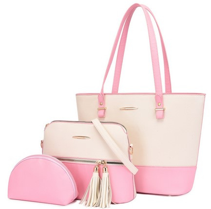 Handbags, Beige Pink with Gold Details in the group Sport, leisure & Hobby / Accessories / Other accessories at TP E-commerce Nordic AB (38-83740)