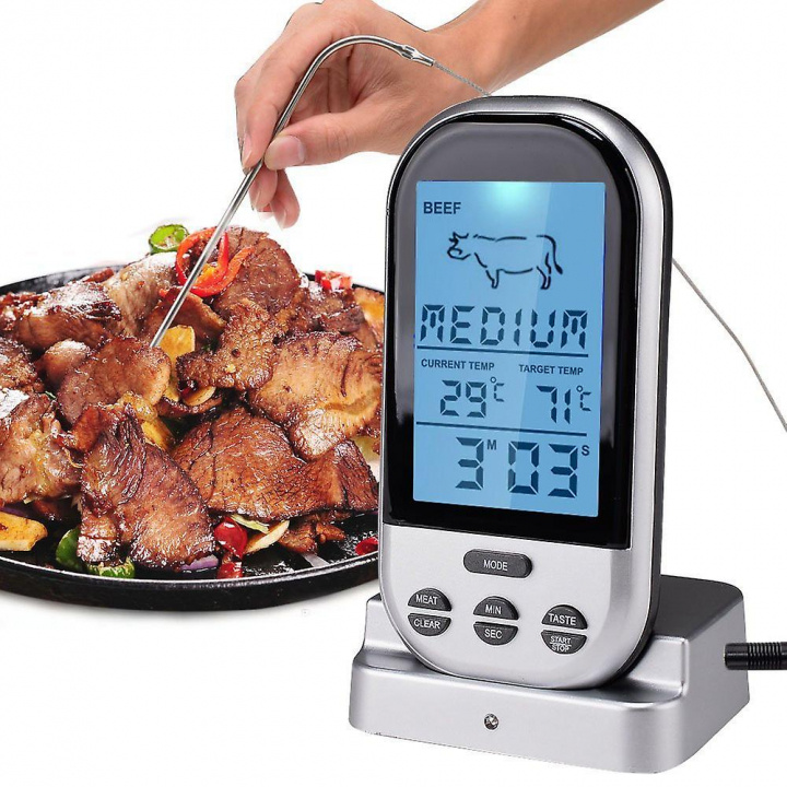 Wireless kitchen thermometer, digital in the group HOME, HOUSEHOLD & GARDEN / Kitchen utensils / Frying Thermometers at TP E-commerce Nordic AB (38-83756)