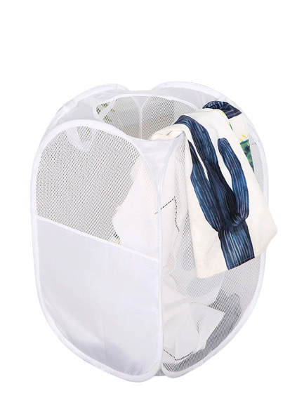 Laundry basket in Net, White in the group HOME, HOUSEHOLD & GARDEN / Cleaning products / Laundry at TP E-commerce Nordic AB (38-83783)