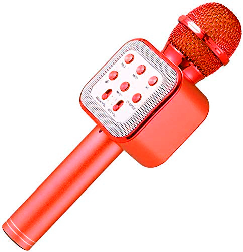 Karaoke microphone with Bluetooth, Red in the group HOME ELECTRONICS / Audio & Picture / Handheld Microphones at TP E-commerce Nordic AB (38-83814)