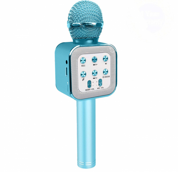 Karaoke microphone with Bluetooth, Blue in the group HOME ELECTRONICS / Audio & Picture / Handheld Microphones at TP E-commerce Nordic AB (38-83815)