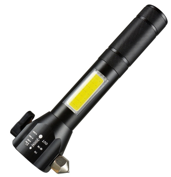Flashlight with emergency hammer in the group Sport, leisure & Hobby / Flashlights & Head lamps / Flashlights at TP E-commerce Nordic AB (38-83893)