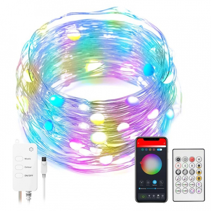 Smart LED String Lights RGB, 10m in the group HOME, HOUSEHOLD & GARDEN / Smart home / Smart Lights at TP E-commerce Nordic AB (38-83931)