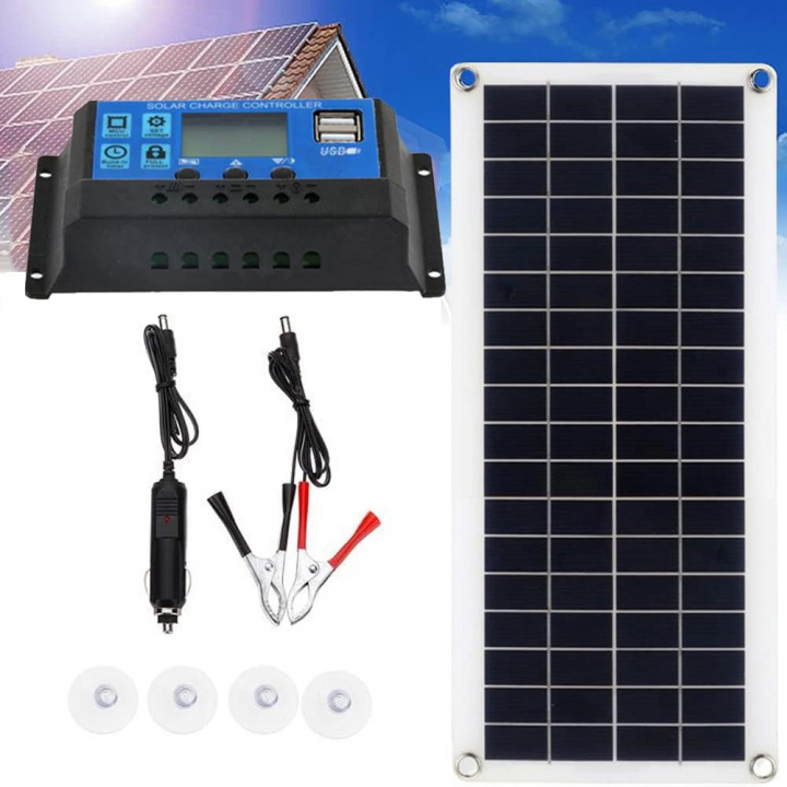 Solar panel kit, 100W in the group Sport, leisure & Hobby / Outdoor recreation / Solar cell charging at TP E-commerce Nordic AB (38-83975)