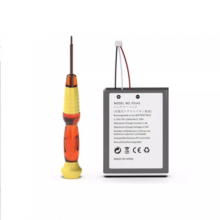 Battery for PlayStation 5 Controller, 1560 mAh in the group HOME ELECTRONICS / Game consoles & Accessories / Sony PlayStation 5 / Accessories at TP E-commerce Nordic AB (38-83993)