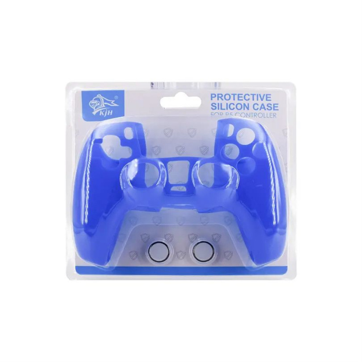 Silicone protection incl. thumb grip for PS5 Controller, Blue in the group HOME ELECTRONICS / Game consoles & Accessories / Sony PlayStation 5 at TP E-commerce Nordic AB (38-83996)
