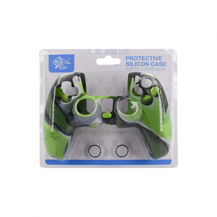 Silicone cover for PS5 controller, camouflage green in the group HOME ELECTRONICS / Game consoles & Accessories / Sony PlayStation 5 / Accessories at TP E-commerce Nordic AB (38-83997)