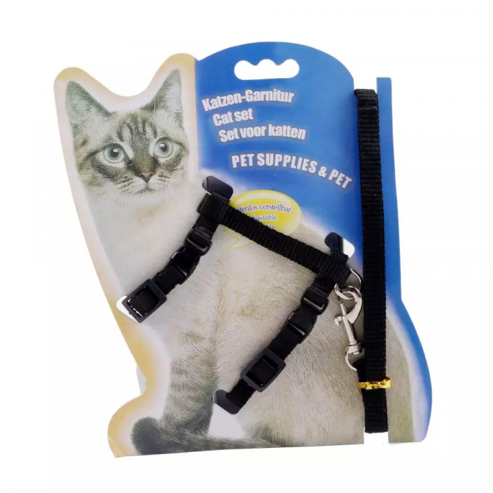 Kattsele, Svart in the group HOME, HOUSEHOLD & GARDEN / Pet Accessories / Cat at TP E-commerce Nordic AB (38-84025)
