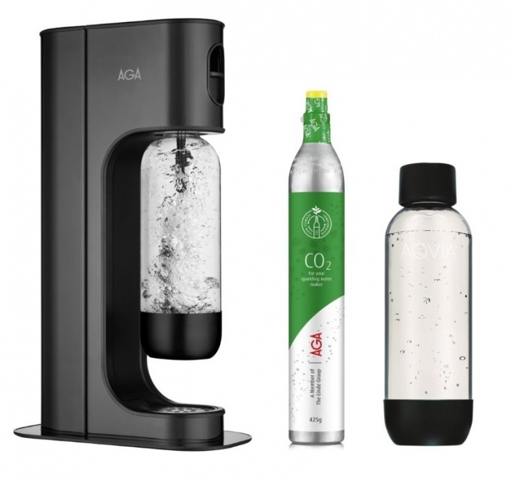 AGA Exclusive Carbonator incl. Two PET Bottles, Carbonation Cartridge in the group HOME, HOUSEHOLD & GARDEN / Household appliances / Water & Juice / Carbonation machines / Carbonation machines at TP E-commerce Nordic AB (38-84111)