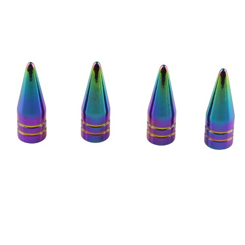 Valve caps 4-pack, Rainbow colored Pointed in the group CAR / Car accessories / Other Car accessories at TP E-commerce Nordic AB (38-84161)
