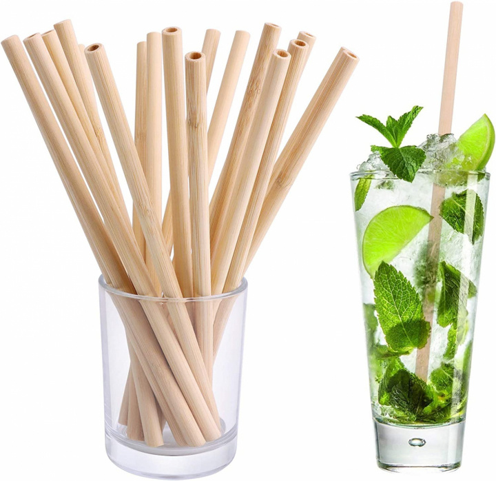 Reusable and Environmentally Friendly Bamboo Straws 8mm, 100 pcs in the group HOME, HOUSEHOLD & GARDEN / Kitchen utensils / Wine & Drink accessories at TP E-commerce Nordic AB (38-84172)