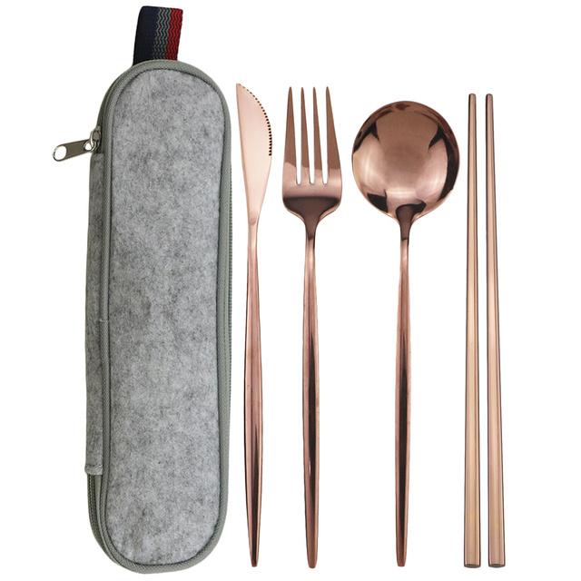 Stainless steel knife, fork, spoon, chopsticks, 7-piece set, silver. in the group HOME, HOUSEHOLD & GARDEN / Kitchen utensils / Other kitchen tools at TP E-commerce Nordic AB (38-84181)