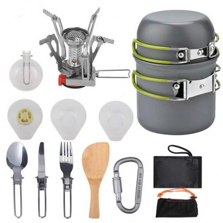 Camping set with stove, pot, and cup combination in the group Sport, leisure & Hobby / Outdoor recreation / Outdoor cooking at TP E-commerce Nordic AB (38-84184)