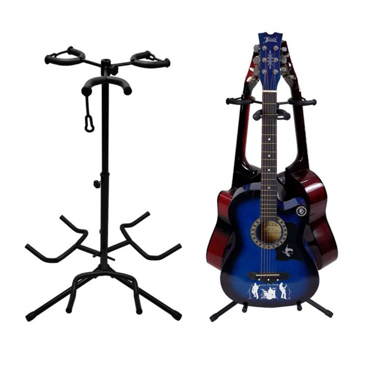 Guitar stand for 3 guitars, adjustable height in the group Sport, leisure & Hobby / Hobby / Music at TP E-commerce Nordic AB (38-84200)