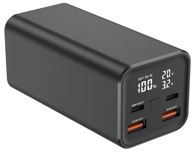 Powerbank 20000mAh 65W QC3.0 Fast Charging for Phone & Laptop in the group SMARTPHONE & TABLETS / Chargers & Cables / Powerbanks at TP E-commerce Nordic AB (38-84237)