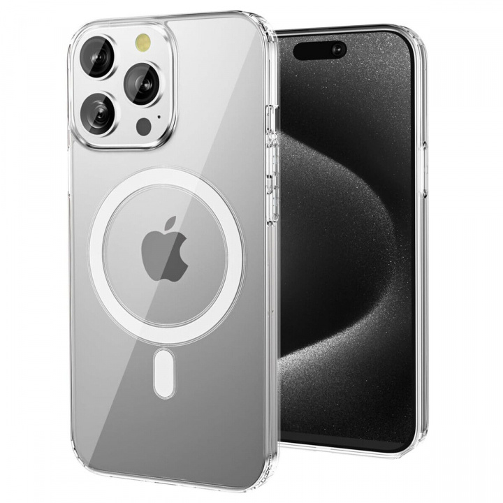 Case compatible with MagSafe for iPhone 15, Transparent in the group SMARTPHONE & TABLETS / Phone cases / Apple / iPhone 15 at TP E-commerce Nordic AB (38-84280)