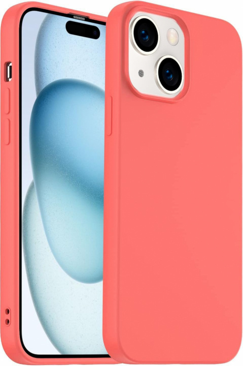 Silikonskal till iPhone 15, Korall in the group SMARTPHONE & TABLETS / Phone cases / Apple / iPhone 15 at TP E-commerce Nordic AB (38-84309)