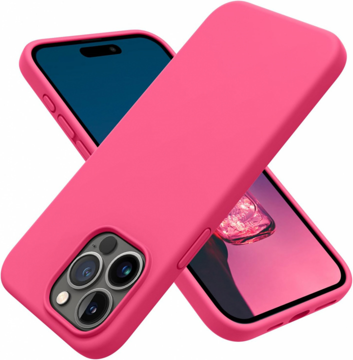 Silikonskal till iPhone 15, Hallonrosa in the group SMARTPHONE & TABLETS / Phone cases / Apple / iPhone 15 at TP E-commerce Nordic AB (38-84317)
