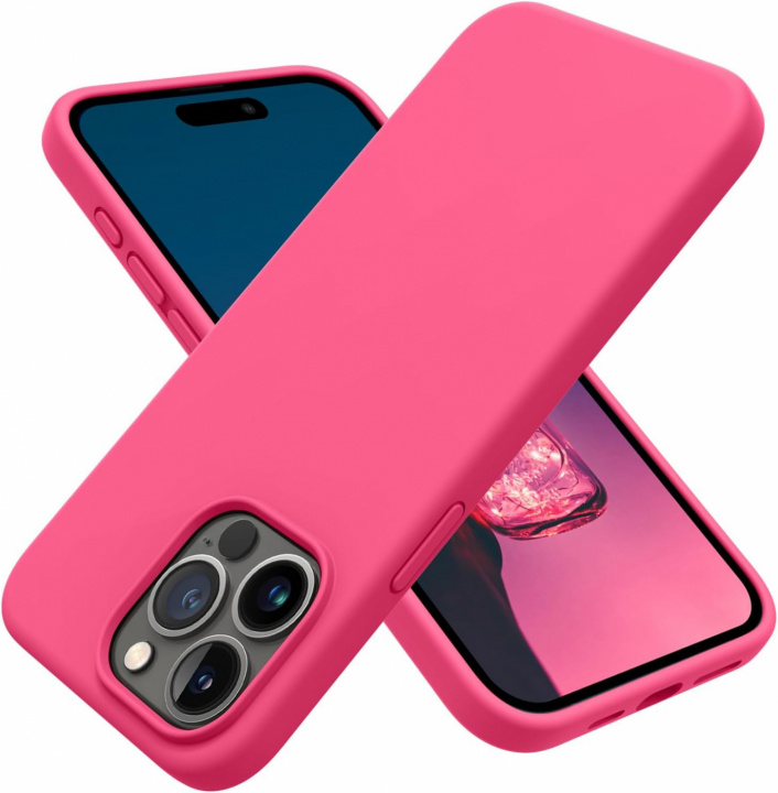 Silicone Case for iPhone 15 Pro, Raspberry Pink in the group SMARTPHONE & TABLETS / Phone cases / Apple / iPhone 15 at TP E-commerce Nordic AB (38-84330)