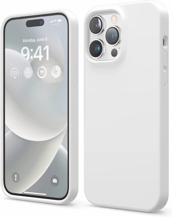 Silicone Case for iPhone 15 Pro Max, White in the group SMARTPHONE & TABLETS / Phone cases / Apple / iPhone 15 at TP E-commerce Nordic AB (38-84333)