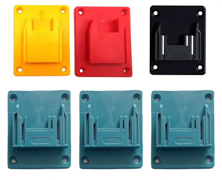 Wall brackets for tools 6 pcs (DeWalt, Makita, Milwaukee) in the group HOME, HOUSEHOLD & GARDEN / Tools / Other tools & Accesories at TP E-commerce Nordic AB (38-84353)