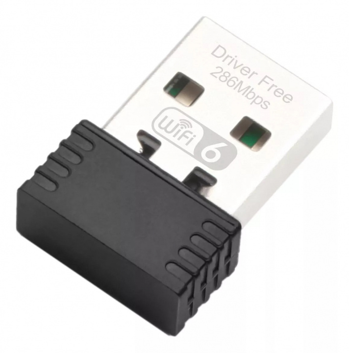 Wireless Network Card USB, Wifi 6, 286Mpbs in the group COMPUTERS & PERIPHERALS / Network / Network cards / USB wireless at TP E-commerce Nordic AB (38-84410)