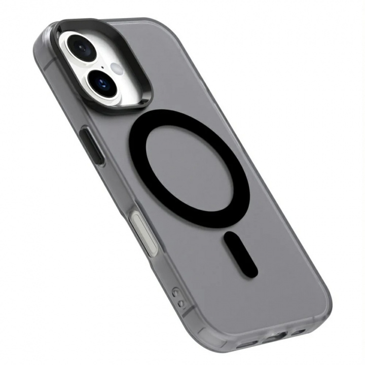 Semi-transparent case with MagSafe for iPhone 16 Pro, Black in the group SMARTPHONE & TABLETS / Phone cases / Apple / iPhone 16 at TP E-commerce Nordic AB (38-84440)
