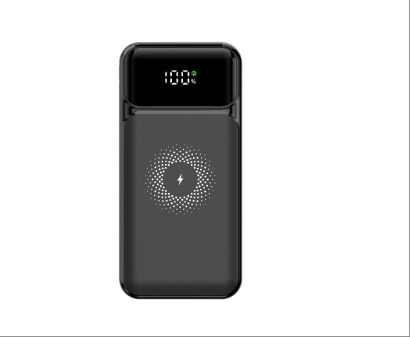 Powerbank 20000mAh 22.5W PD + 15W Wireless Fast Charging w. digital display, Black in the group SMARTPHONE & TABLETS / Chargers & Cables / Powerbanks at TP E-commerce Nordic AB (38-84476)