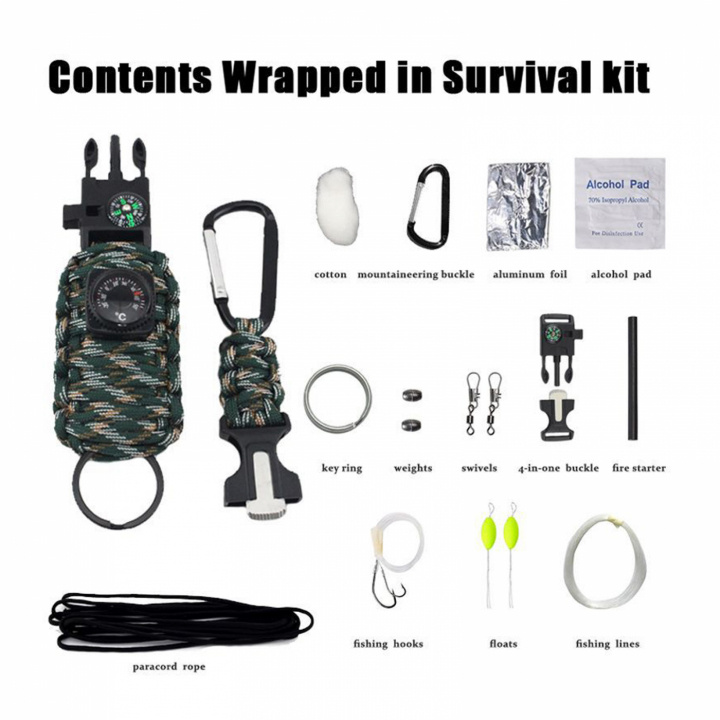 Survival Kit - Military Green in the group Sport, leisure & Hobby / Fun stuff / Smart home at TP E-commerce Nordic AB (38-84506)