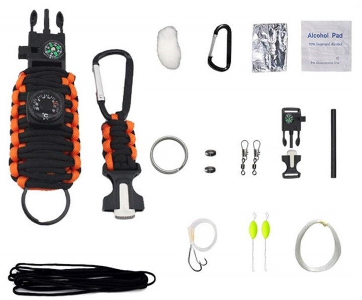 Survival kit with 12 accessories - Orange in the group Sport, leisure & Hobby / Fun stuff / Smart home at TP E-commerce Nordic AB (38-84507)