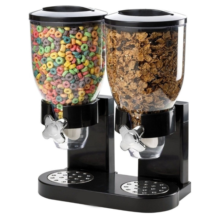 Muesli/Cereal Dispenser Double - Black in the group HOME, HOUSEHOLD & GARDEN / Kitchen utensils / Other kitchen tools at TP E-commerce Nordic AB (38-84513)