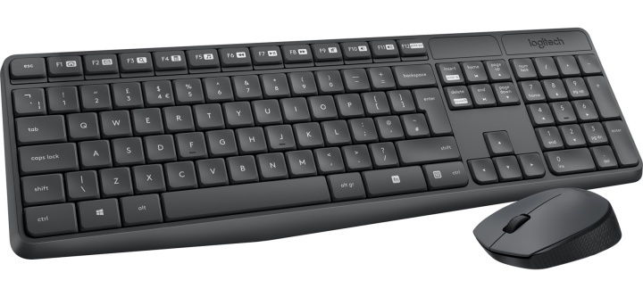 Logitech trådlöst tangentbord och mus MK235 in the group COMPUTERS & PERIPHERALS / Mice & Keyboards / Keyboards / Combo packs at TP E-commerce Nordic AB (38-84526)