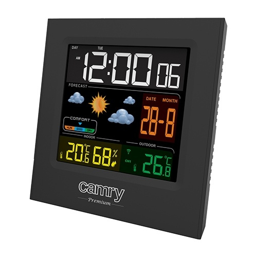 Camry Premium väderstation med färgdisplay in the group HOME, HOUSEHOLD & GARDEN / Fans & Climate products / Thermometers & Weather stations at TP E-commerce Nordic AB (38-84743)
