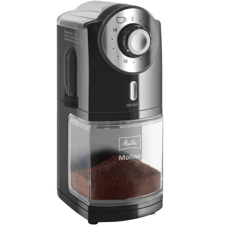 Melitta Kaffekvarn Molino - Svart in the group HOME, HOUSEHOLD & GARDEN / Household appliances / Coffee makers and accessories / Coffee grinders at TP E-commerce Nordic AB (38-84979)