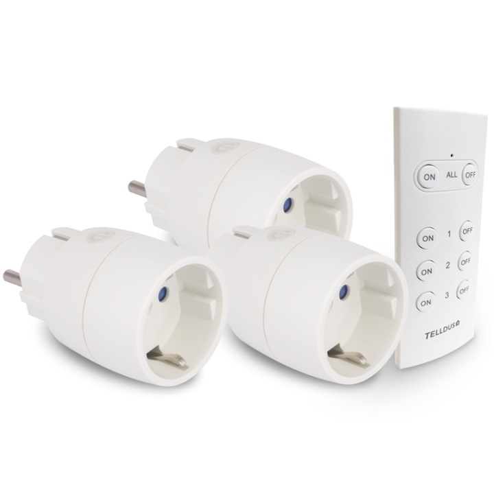 Telldus On/Off-uttag Slim 433 3-pack in the group HOME, HOUSEHOLD & GARDEN / Smart home / Smart plugs at TP E-commerce Nordic AB (38-85053)