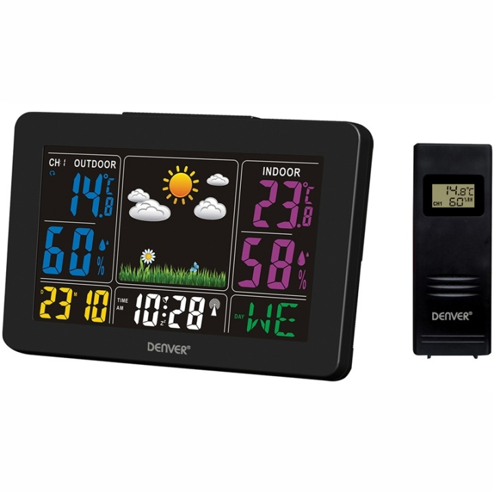 Denver Väderstation med klocka/alarm in the group HOME, HOUSEHOLD & GARDEN / Fans & Climate products / Thermometers & Weather stations at TP E-commerce Nordic AB (38-85143)