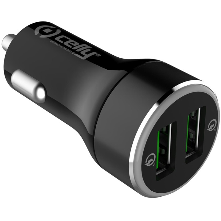Celly Billaddare 2xUSB QC3 Max 36W in the group SMARTPHONE & TABLETS / Chargers & Cables / Car chargers / Car chargers USB at TP E-commerce Nordic AB (38-85655)