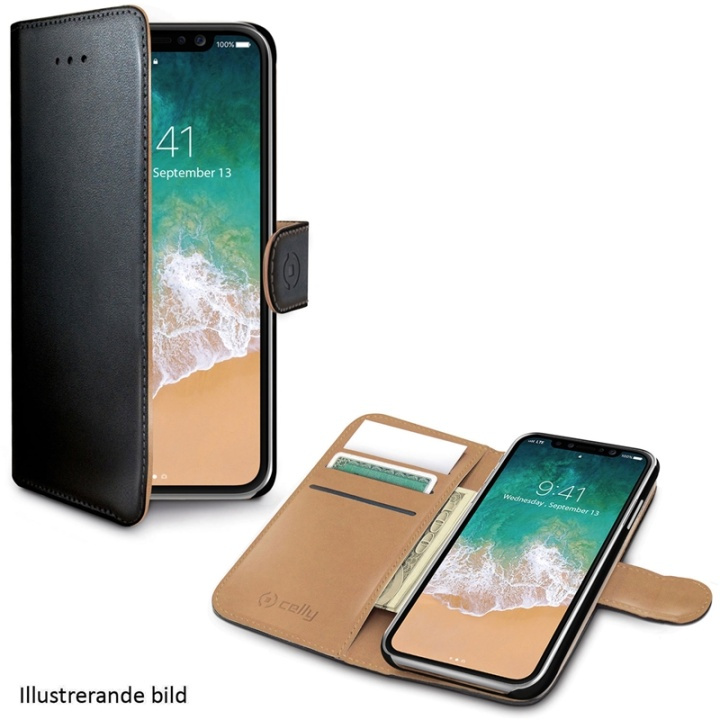 Celly Wallet Case iPhone 11 Sv in the group SMARTPHONE & TABLETS / Phone cases / Apple / iPhone 11 / Wallet Case at TP E-commerce Nordic AB (38-85698)