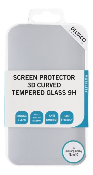 DELTACO screen protector for Galaxy Note10, 3D curved, fingerprint in the group SMARTPHONE & TABLETS / Phone cases / Samsung at TP E-commerce Nordic AB (38-85734)
