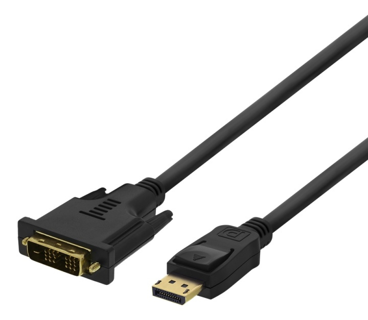 DELTACO Lenovo DisplayPort to DVI-D Single Link, 2m, 1080p, black in the group COMPUTERS & PERIPHERALS / Computer cables / DVI / Cables at TP E-commerce Nordic AB (38-85760)