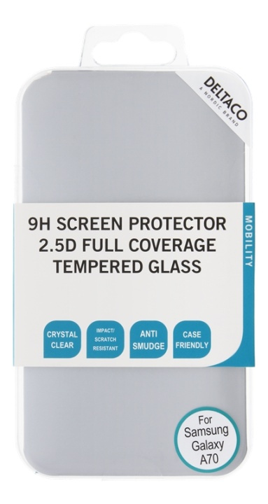 DELTACO screen protector, Galaxy A70, 2.5D full coverage glass in the group SMARTPHONE & TABLETS / Phone cases / Samsung at TP E-commerce Nordic AB (38-85783)