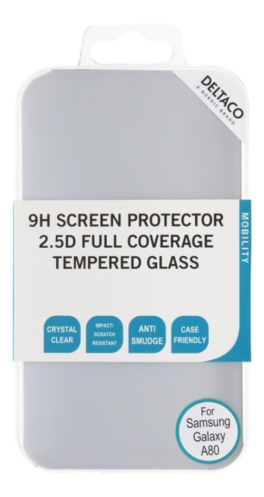 DELTACO screen protector, Galaxy A80, 2.5D full coverage glass in the group SMARTPHONE & TABLETS / Phone cases / Samsung at TP E-commerce Nordic AB (38-85784)