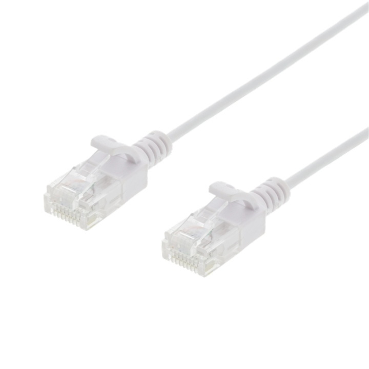 DELTACO Ultra Slim U/UTP Cat.6 patch cable, OD:2.6mm, 0.5m, white in the group COMPUTERS & PERIPHERALS / Computer cables / Network cables / Cat6 at TP E-commerce Nordic AB (38-85849)