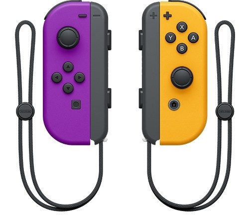 Nintendo Switch Joy-Con Pair, Neon Purple/Neon Orange in the group HOME ELECTRONICS / Game consoles & Accessories / Nintendo Switch / Accessories at TP E-commerce Nordic AB (38-86078)