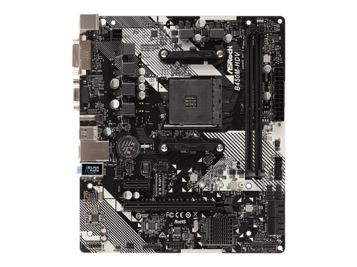 ASRock B450M-HDV R4.0 Micro-ATX AM4 AMD B450 in the group COMPUTERS & PERIPHERALS / Computer components / Motherboard at TP E-commerce Nordic AB (38-86216)