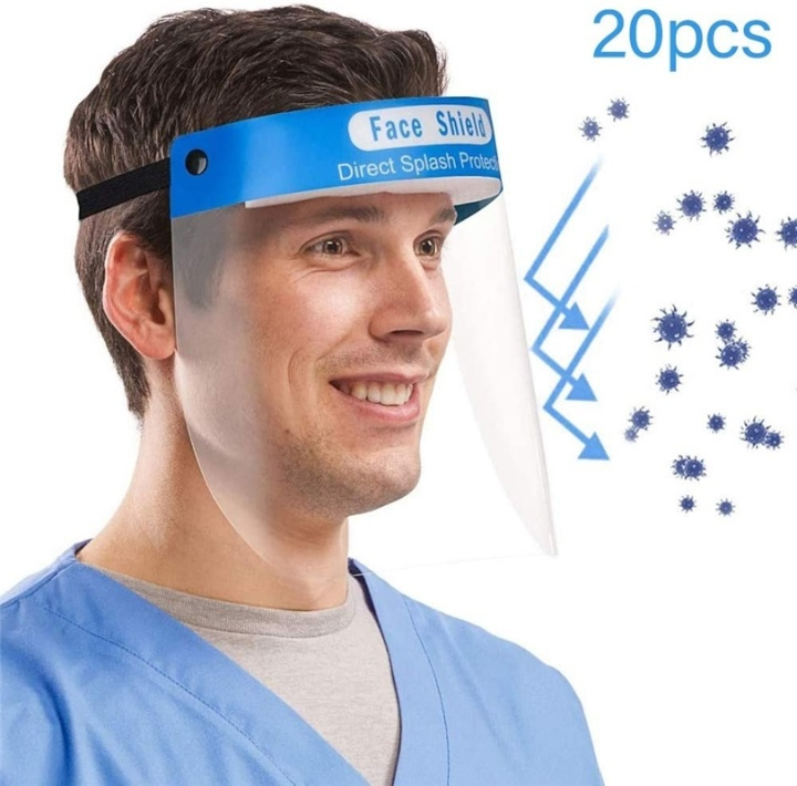 20-pack Visor / Protective visor / Plastic face shield in the group BEAUTY & HEALTH / Health care / Protective visor at TP E-commerce Nordic AB (38-86367PKT10)
