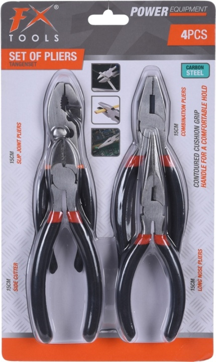 Pliers set 4 parts in the group HOME, HOUSEHOLD & GARDEN / Tools / Other tools & Accesories at TP E-commerce Nordic AB (38-86418)