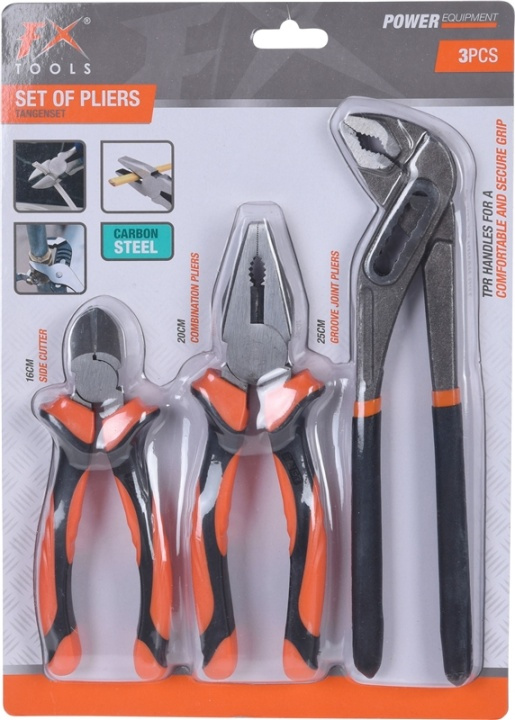 Pliers set 3 parts in the group HOME, HOUSEHOLD & GARDEN / Tools / Other tools & Accesories at TP E-commerce Nordic AB (38-86419)